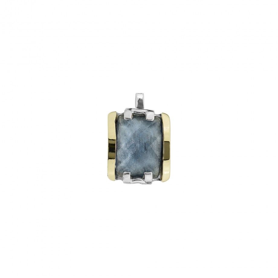 Pendente Pedra Azul e Ouro