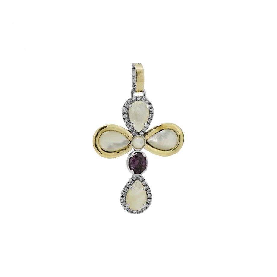 Cross Mother of Pearl and Gold