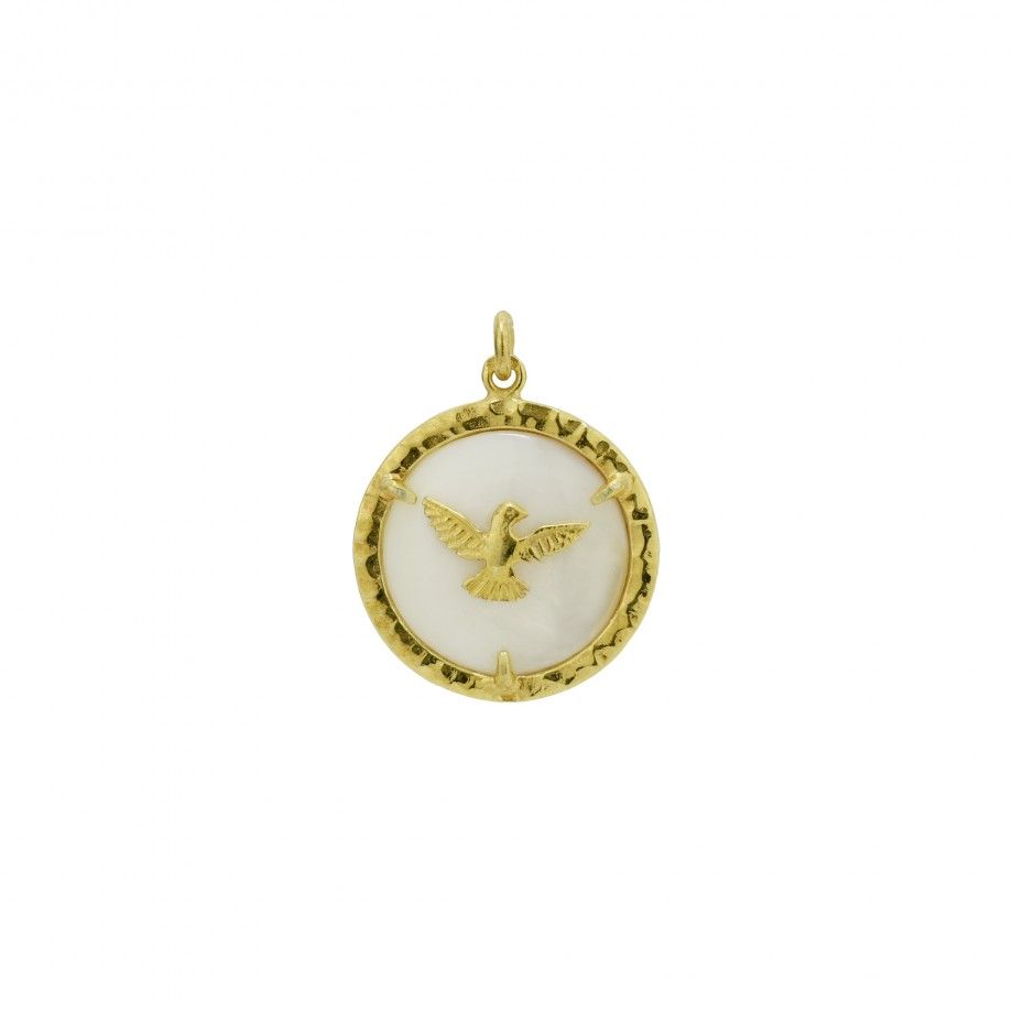 Medal Mother of Pearl - Holy Spirit