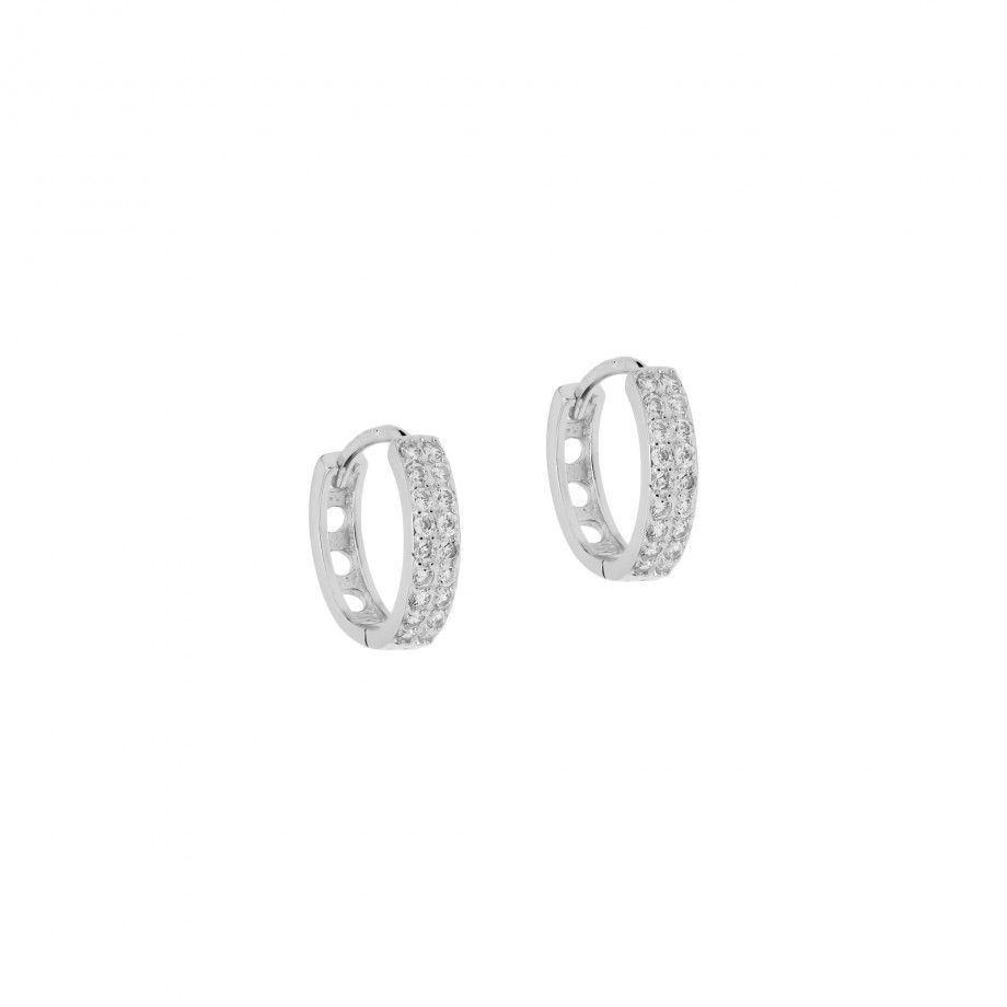 Hoop Earrings with Zirconia