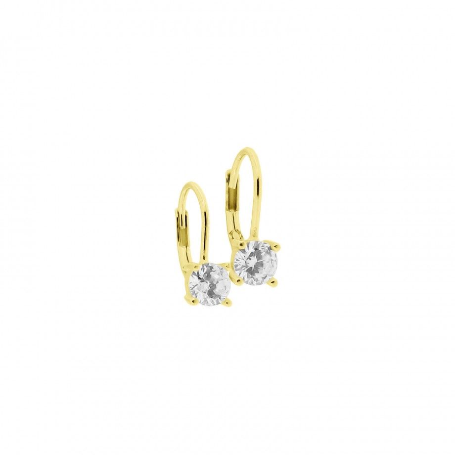 Earrings with Zirconia 5mm - Golden