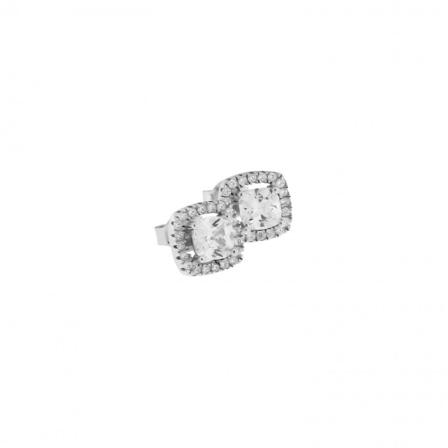 Brincos Quadrados com Zirc�nias