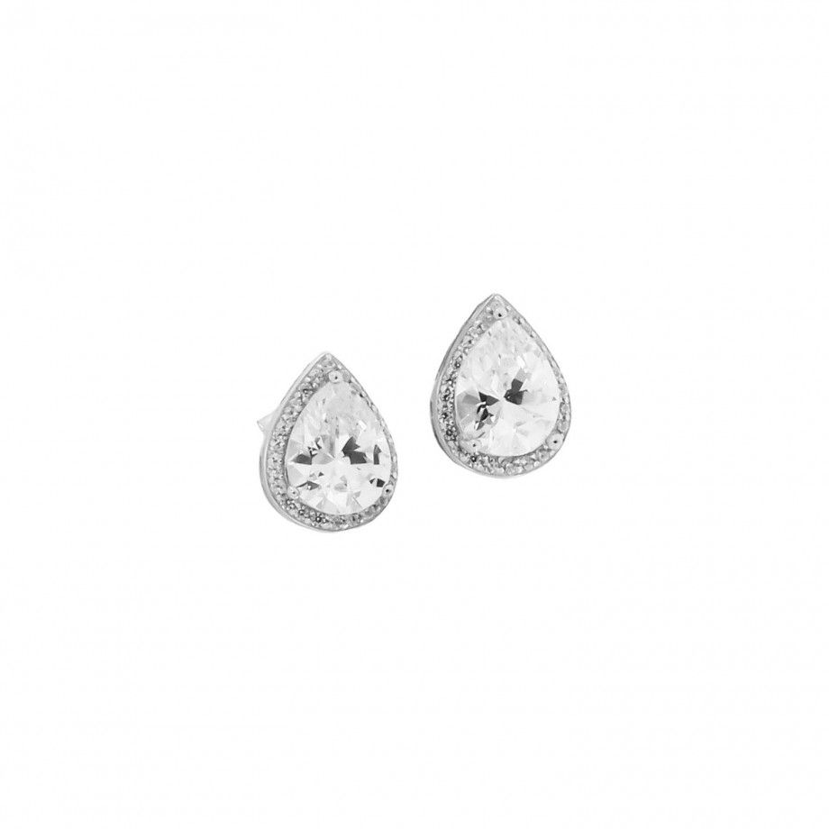 Pear Earrings with Zirconia