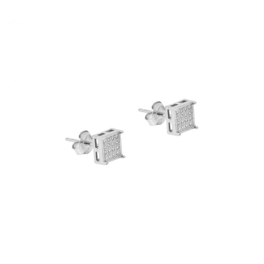 Brincos Quadrados com Zirc�nias