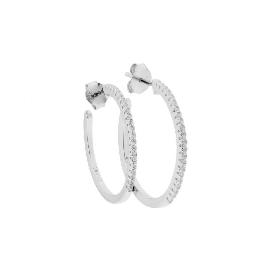 Argolas com Zirc�nias 2,5cm