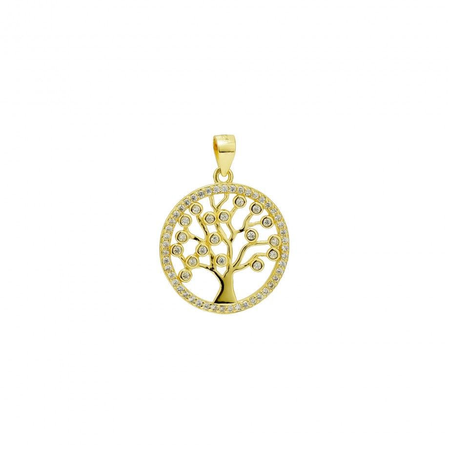 Pendente �rvore da Vida - Dourado