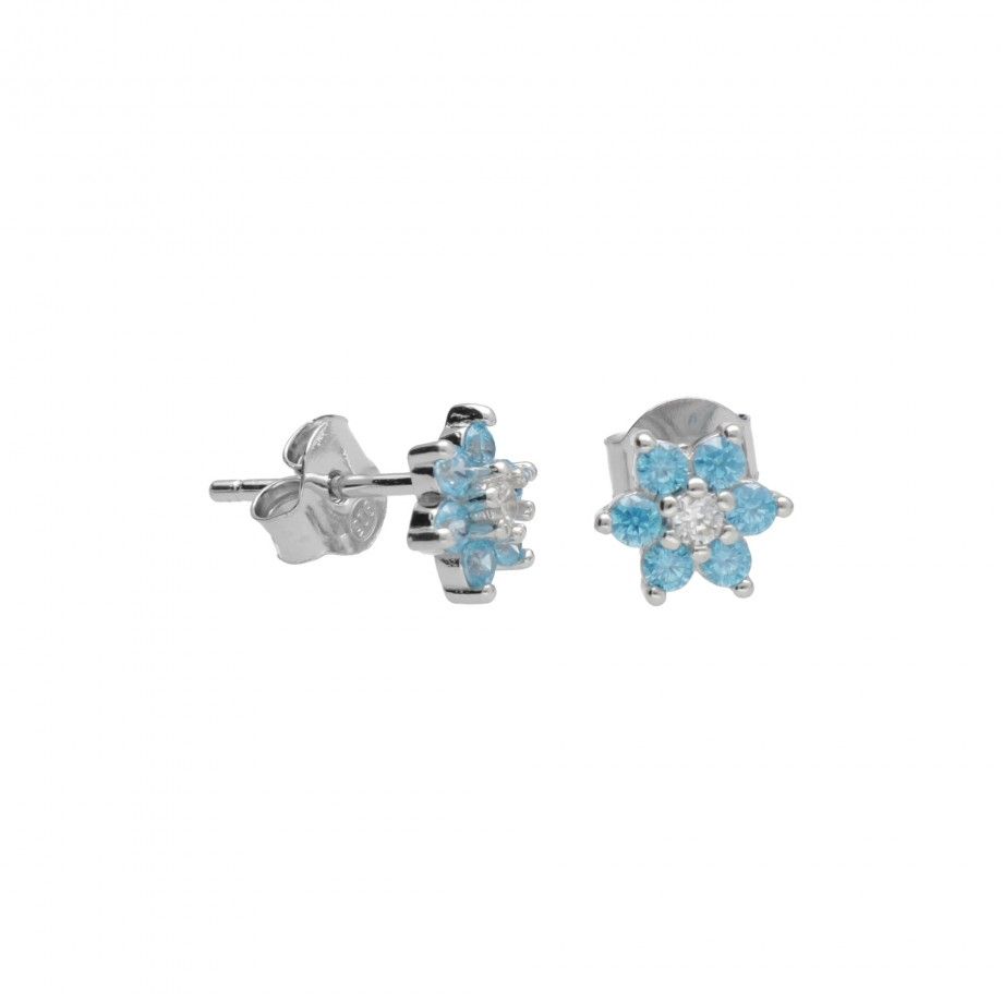 Brincos Flor Azul