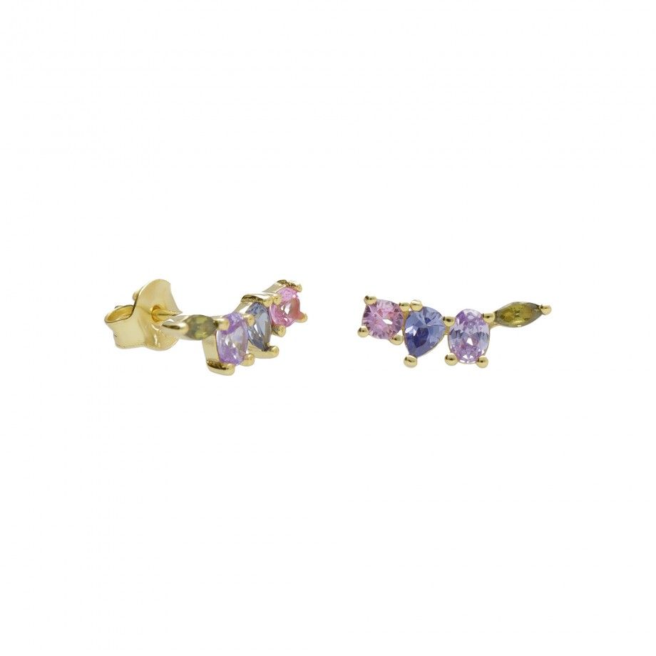 Brincos Zirc�nias Multicolor