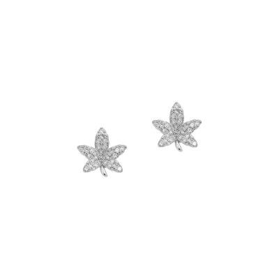 Brincos Folha com Zirc�nias