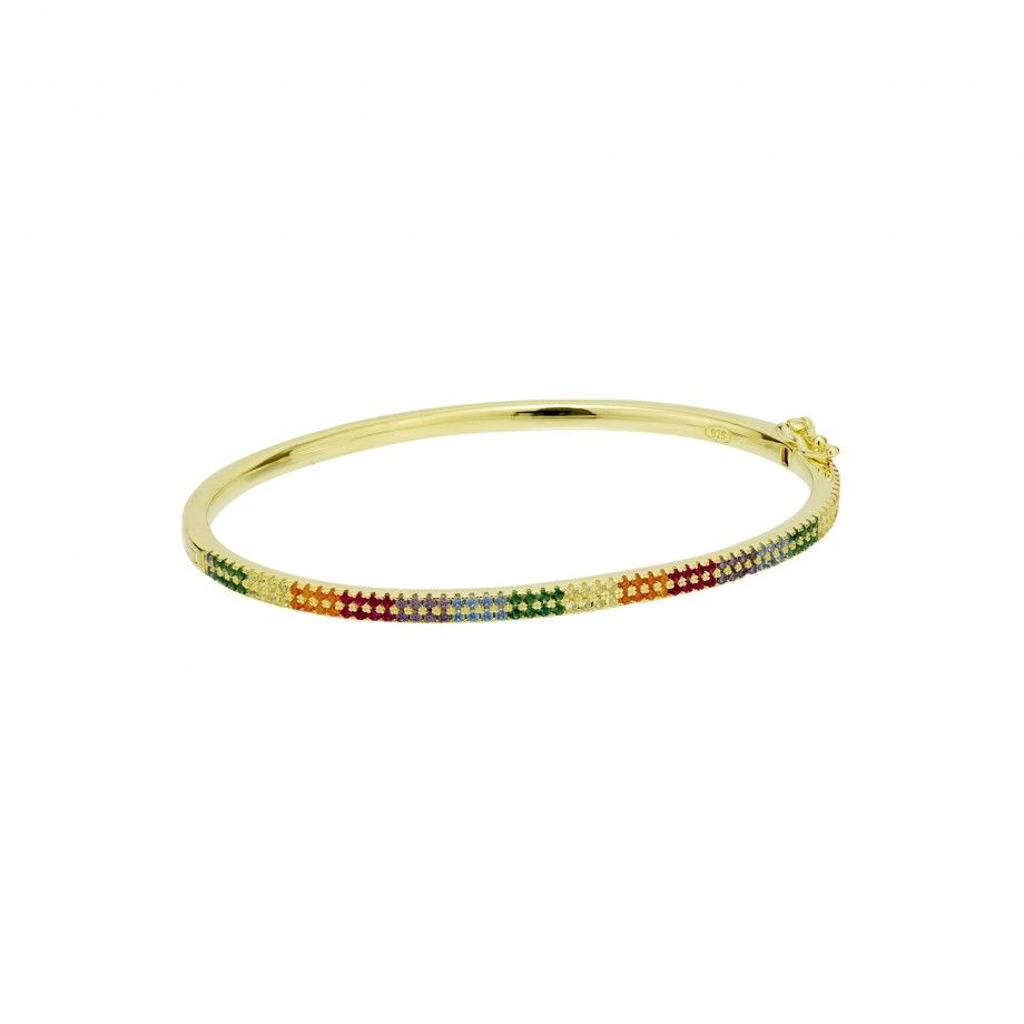 Bangle with Multicolor Zirconias