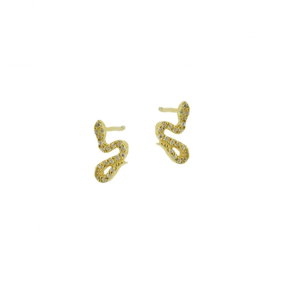 Brincos Cobra - Dourado