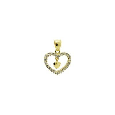 Pendant Hearts - Golden