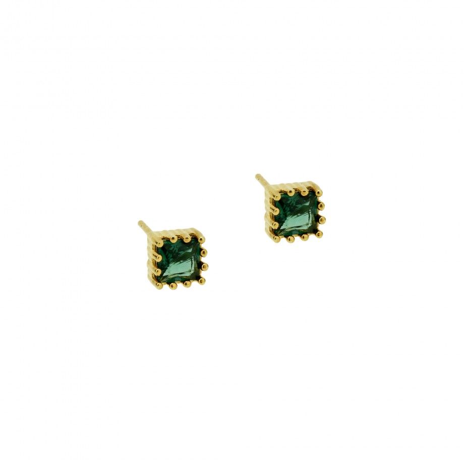 Brincos Green Zirconia