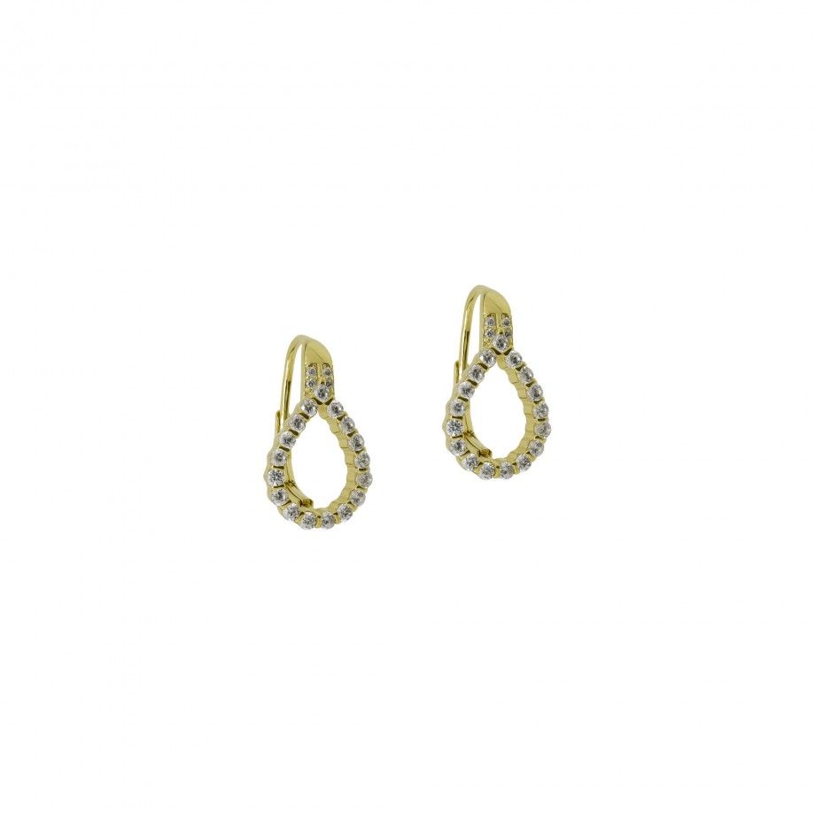 Earrings Drop with Zirconia
