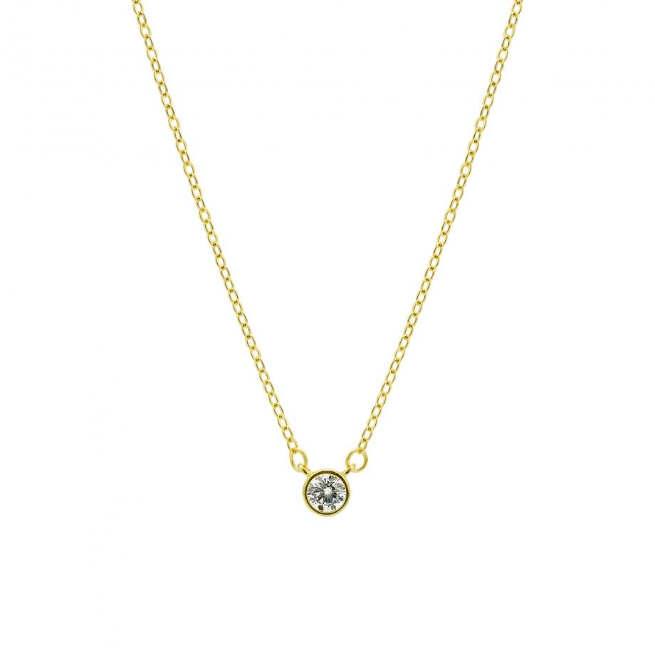 Necklace with 4mm Zirconia