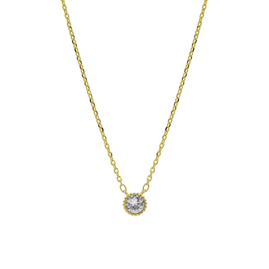 Necklace with Zirconia - Golden