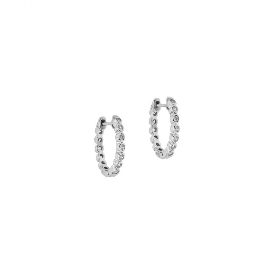 Hoop Earrings with Zirconia