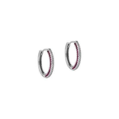 Argolas com Zircónias Rosa Argolas com Zircónias Rosa