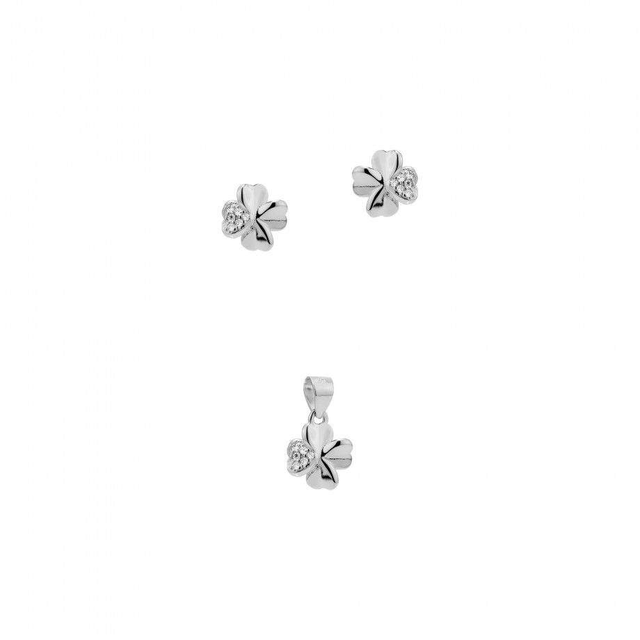 Set Earrings and Pendant Clover