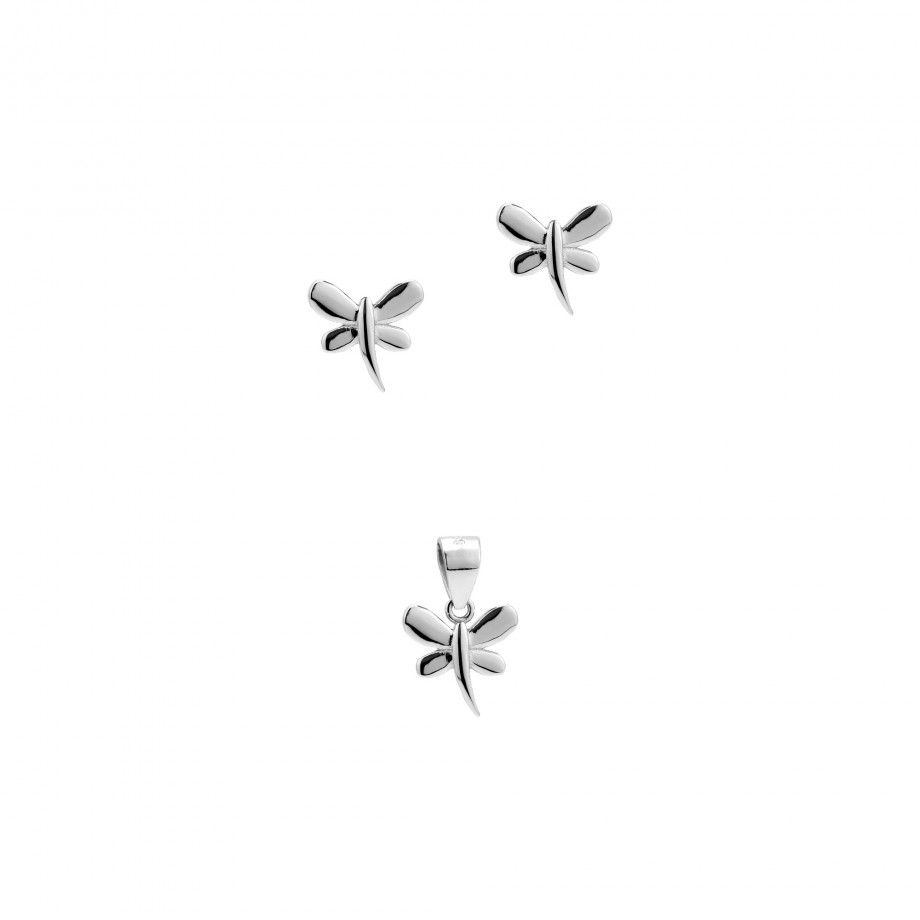 Set Earrings and Pendant Dragonfly