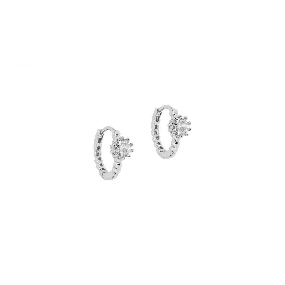 Hoop Earrings Continhas with Zirconia