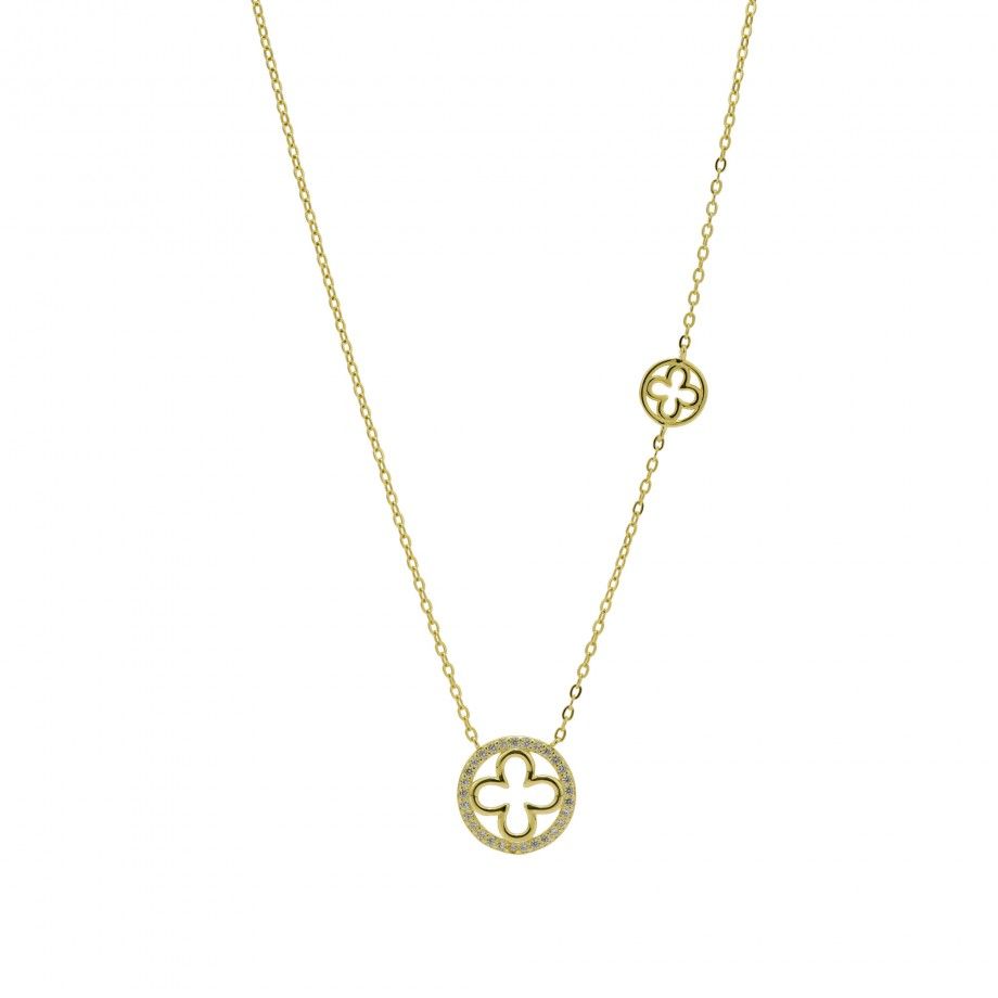 Colar Trevo com Zirc�nias