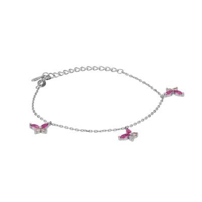Pulseira Borboletas Rosa