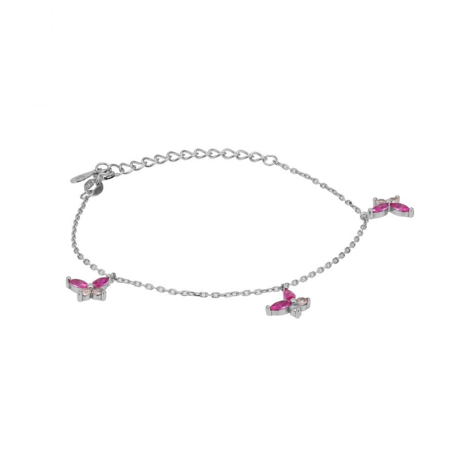 Pulseira Borboletas Rosa