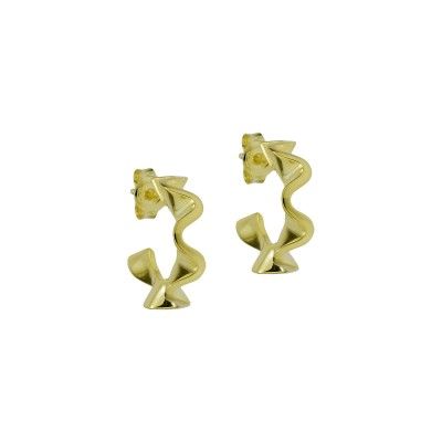 Waved Hoop Earrings