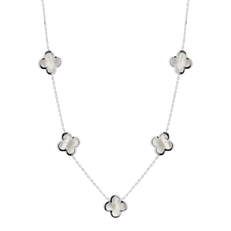 Necklace Mother of Pearl Clovers