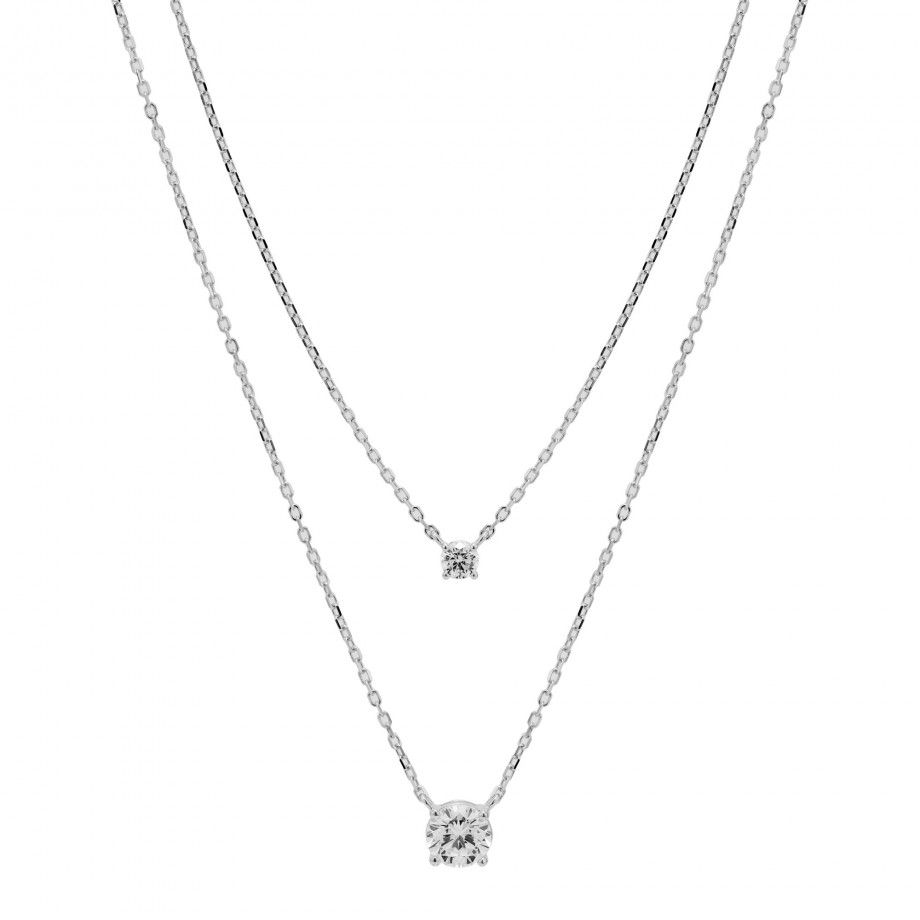 Double Necklace 2 Zirconia