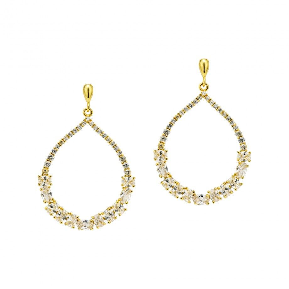Long Earrings with Zirconia