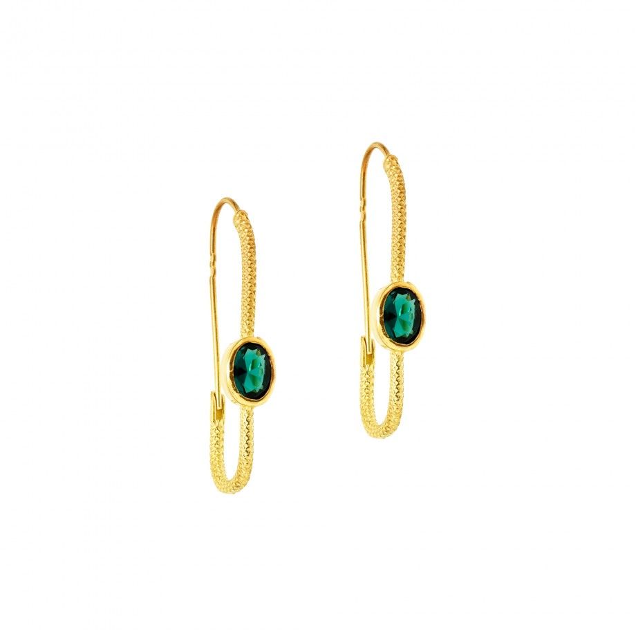Green Stone Earrings