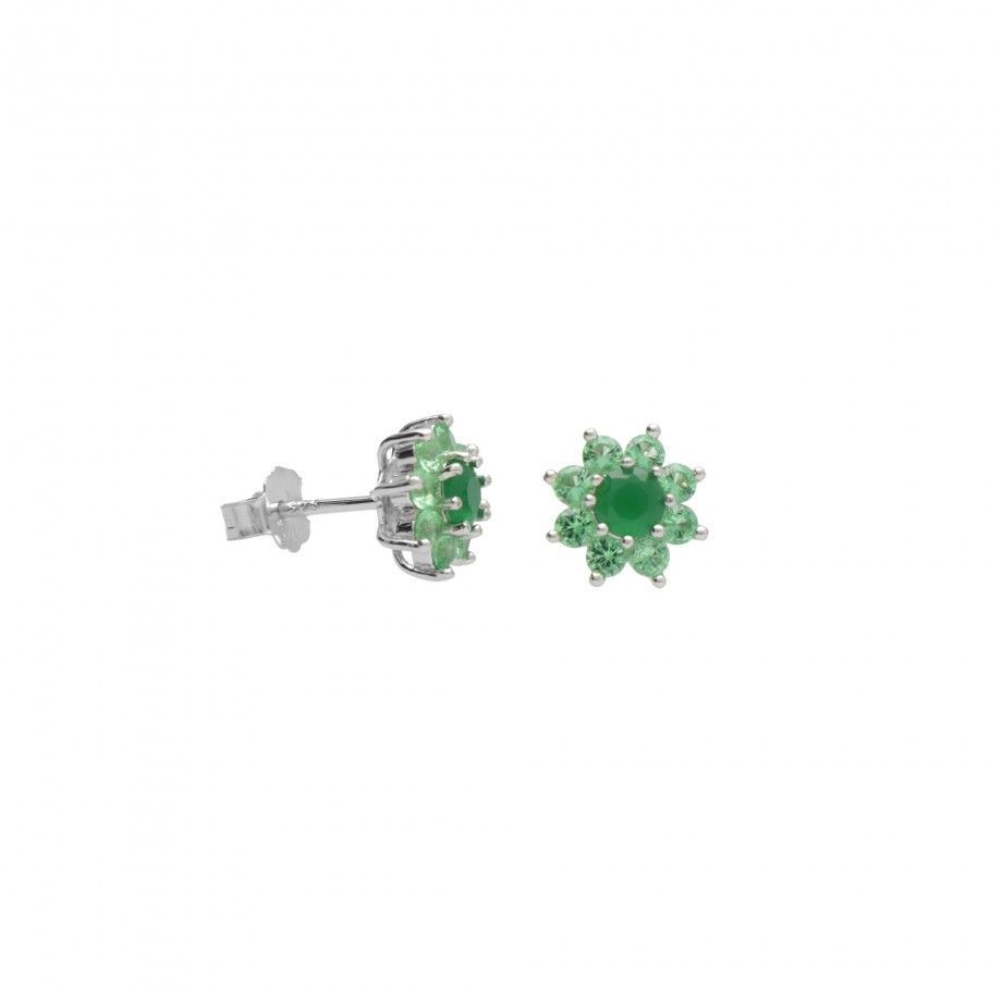 Brincos Flor - Verde