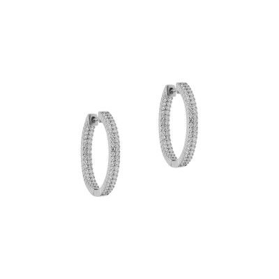 Zirconia Hoop Earrings