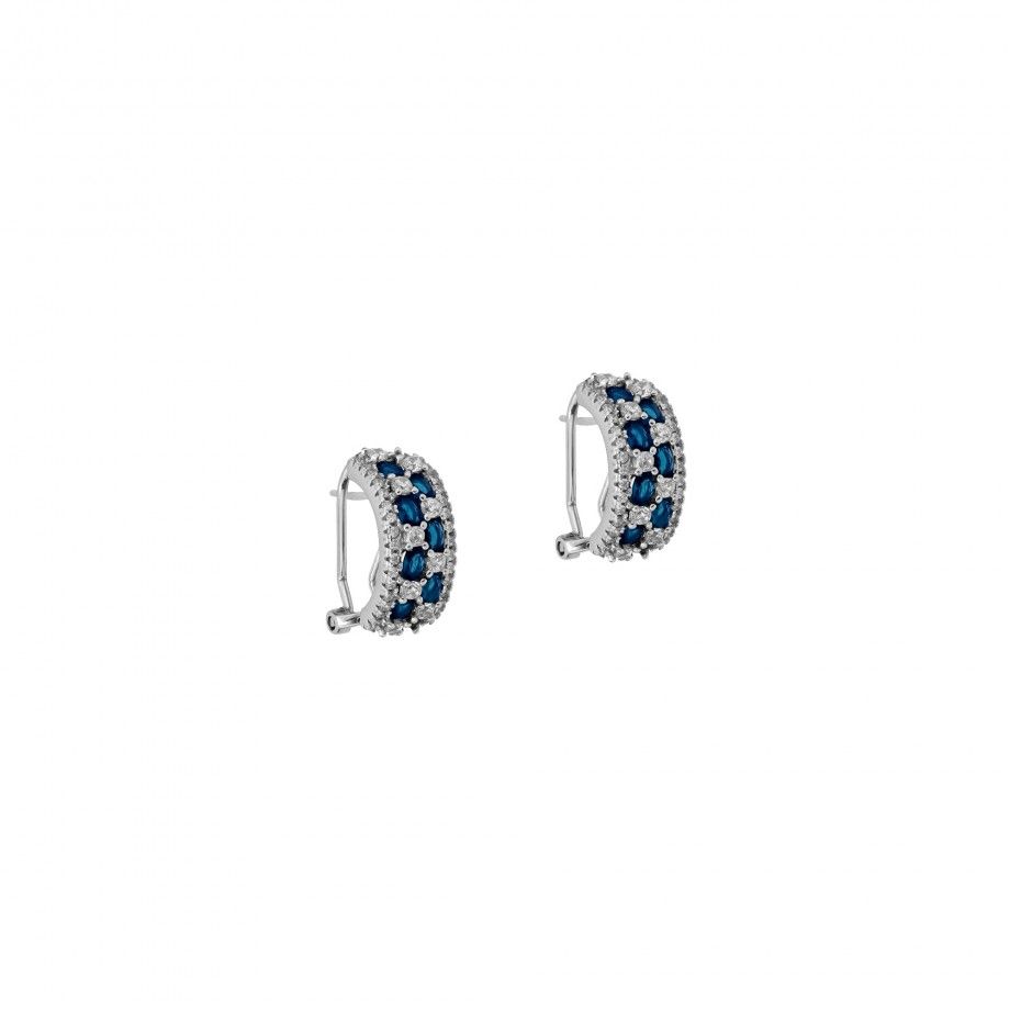 Earrings with Zirconia - Blue