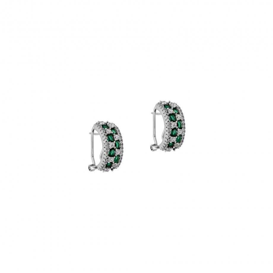 Earrings with Zirconia - Green