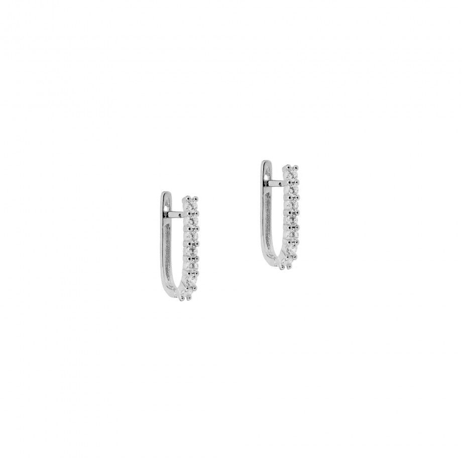 Hoop Earrings with Zirconia