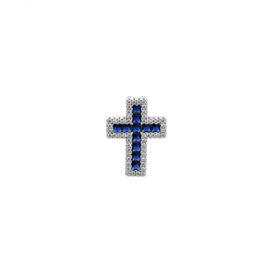 Cross With Blue Zirconia - 1,8cm