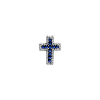 Cross With Blue Zirconia - 1,8cm