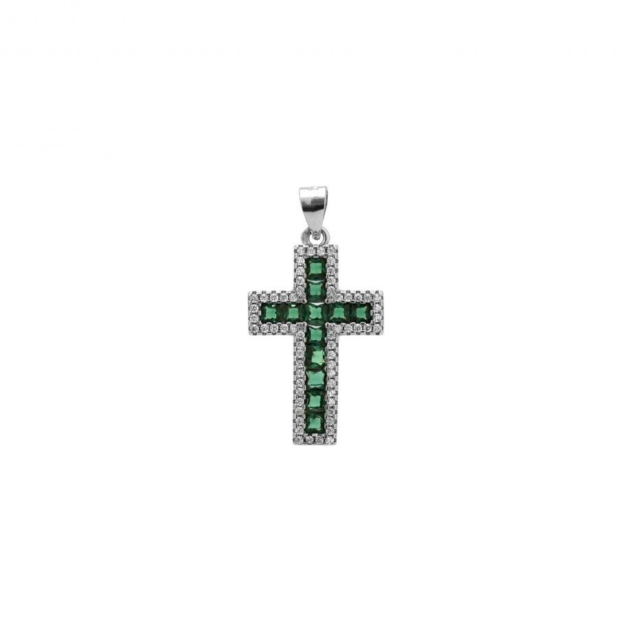 Cross With Green Zirconia