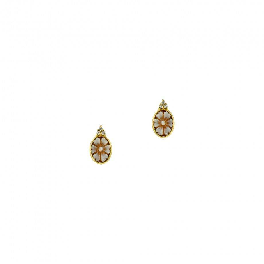 Cameo Earrings - Oval
