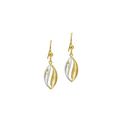 Navette Bicolor Earrings