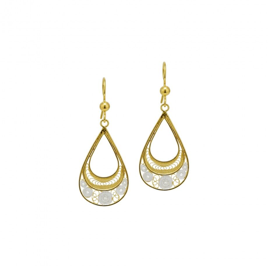 Bicolor Drop Earrings