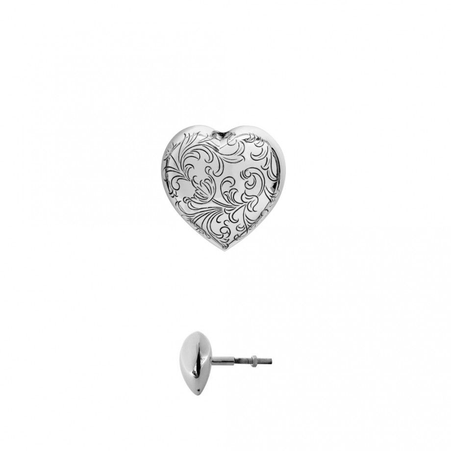 Cabinet Knob Engraved Heart