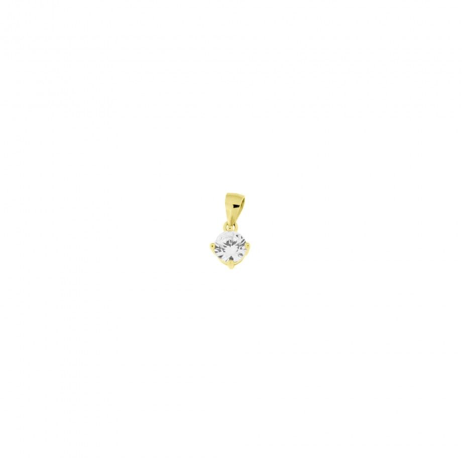 Pendente Zirconia 4mm - Dourado