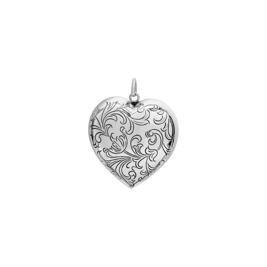 Pendente Cora��o Gravado 3cm