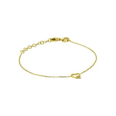 Pulseira Cora��o - Dourado