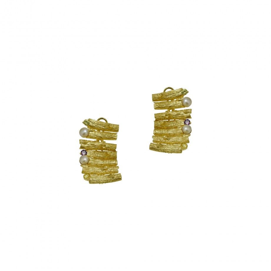 Brincos Golden Waves