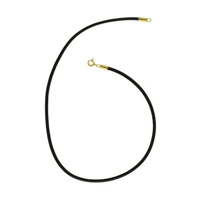 Colar Fio Preto - Dourado